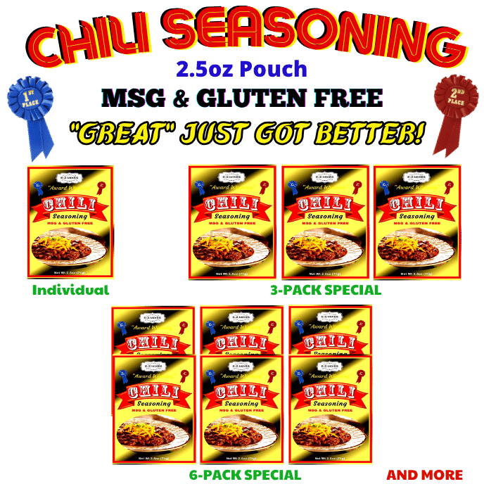 AWARD WINNING CHILI Seasoning  2.5oz