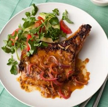 Mexican Pork Chops with Mojo Sauce