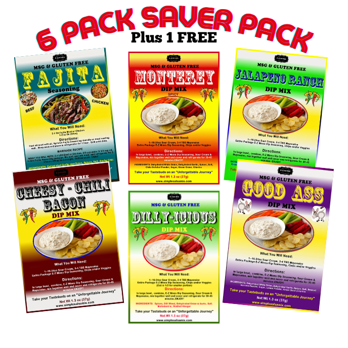 6 Pack Dip Special +1 FREE
