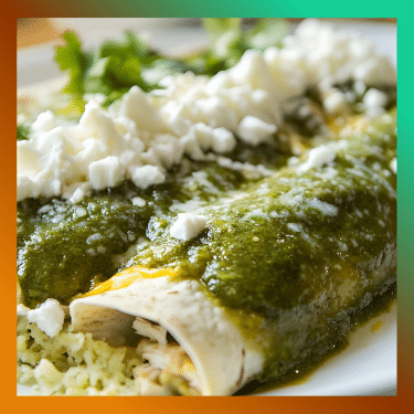 Salsa Verde Chicken Enchiladas
